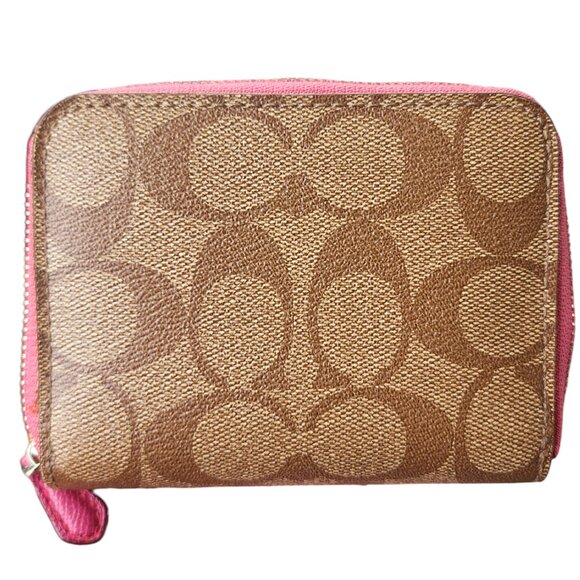 Coach khaki/pink saddle wallet - Picture 12 of 16